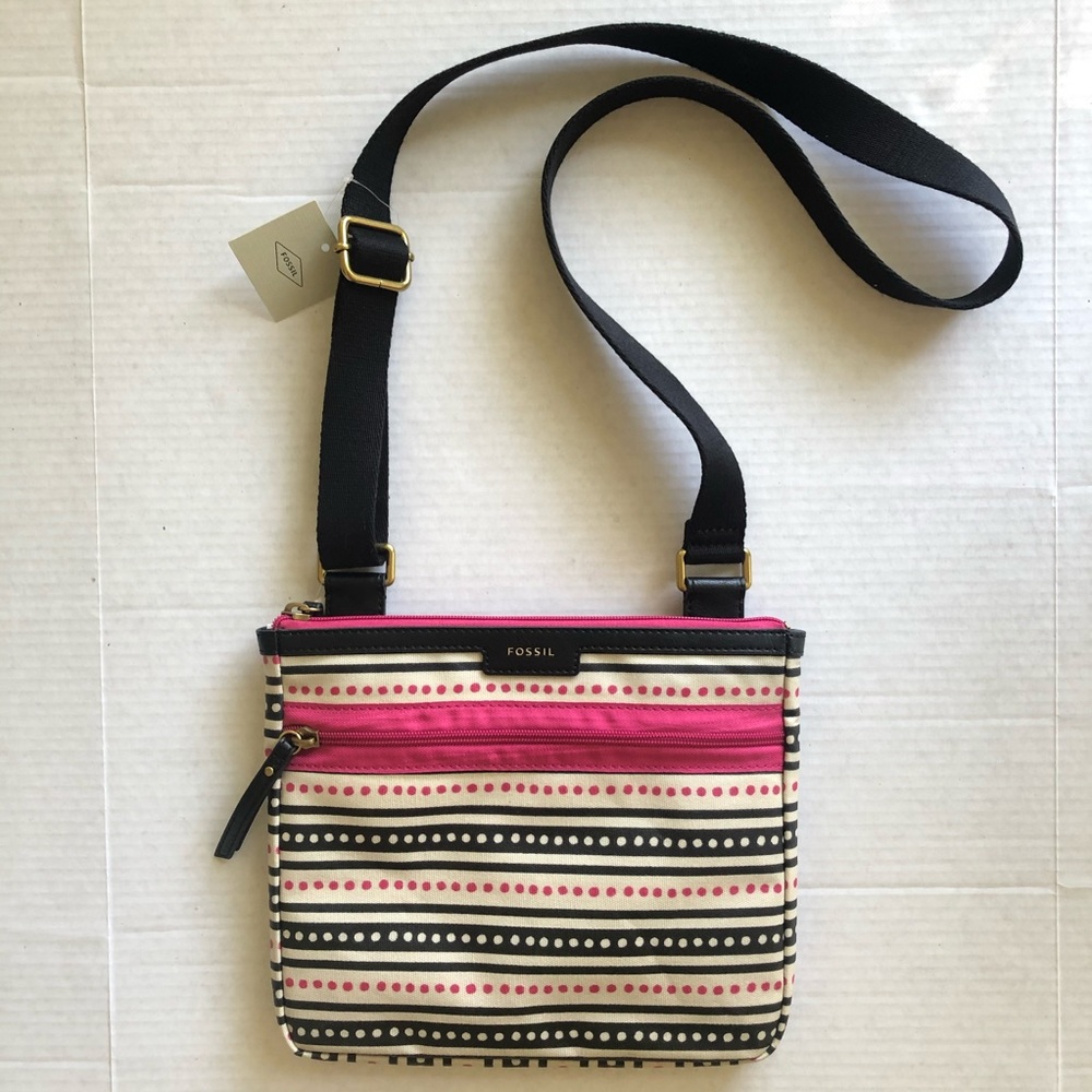Fossil Eliza Crossbody Pink Dots Keyper